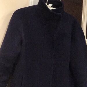 J.Crew Navy Knee Length Wool Coat